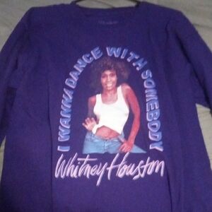 Whitney Houston Purple Long Sleeve Tee